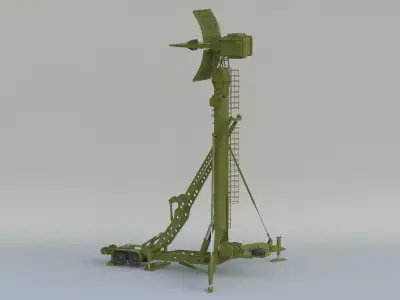 40V6MD Clam Shell Mast Radar Free 3D model