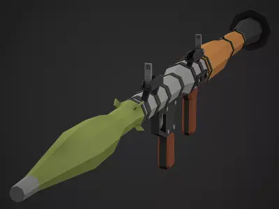 Stylized RPG-7 Low Poly Mobile Ready Low-poly 3D model