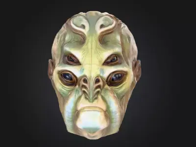 Alien Creature Low-poly 3D model 2