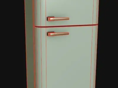 Fridge SMEG  Low-poly 3D model