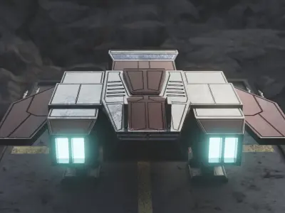 Scifi City Jet Free low-poly 3D model