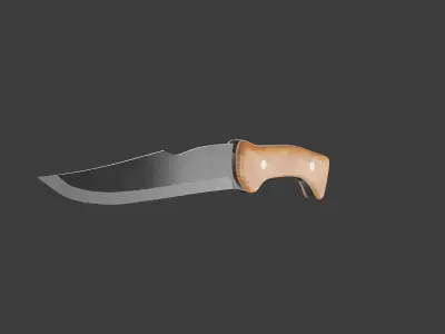 Hunting Knife 3d model Free low-poly 3D model