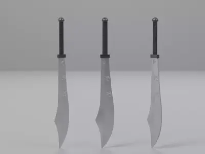 Chinese Dao Sword - Traditional Martial Arts Weapon 02 Low-poly 3D model