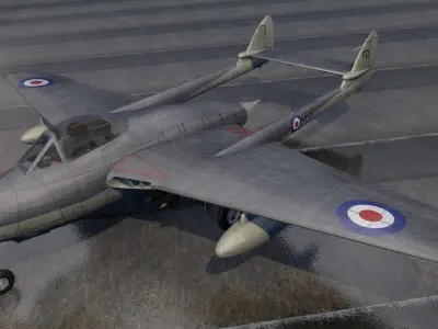 DeHavilland DH-100 Vampire FB Mk-5 3D model