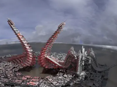 Dino Towers 4 designs 3D model