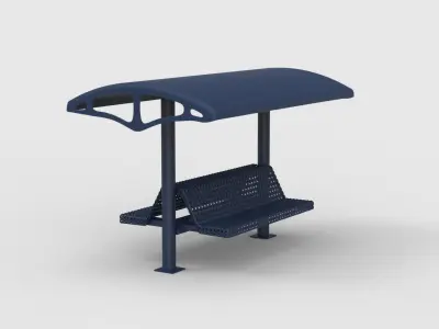 Outdoor Bench 3D model shop