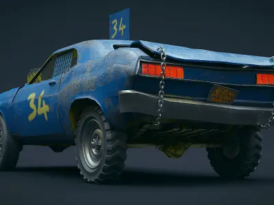Demolition Derby Car Free 3D model