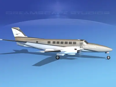 Beechcraft B99 Lakota Airlines 3D model