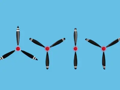 Propellers with dome 3d 2024 3D model