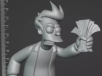 Fry Bust - Futurama   - Printable STL 3D Model 3D print model