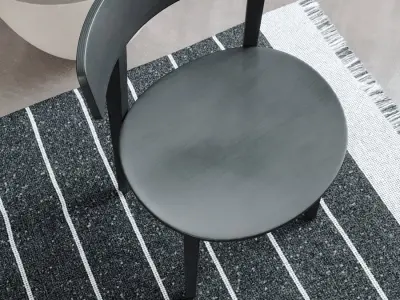  Replica Midj Block Chair Model, Black 