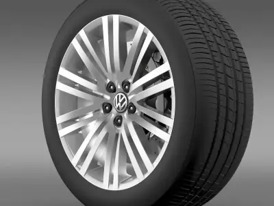 Volkswagen Polo BlueGT wheel 2014 3D model
