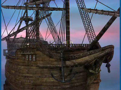 Sea Queen Ship  Low-poly 3D model