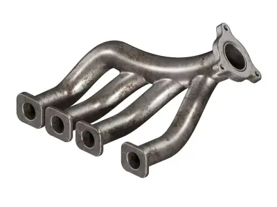 Rusty Vehicle Exhaust Manifold 3D model