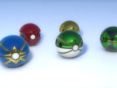 Pockeballs pokeball 3D model