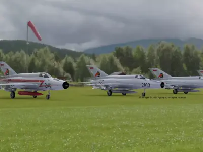 MiG-21 Indonesian Air Force Low-poly 3D model - NO Textures Low-poly 3D model