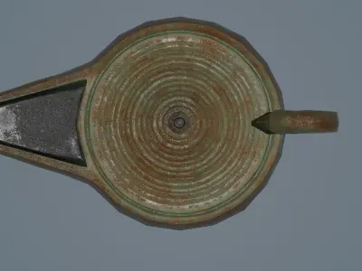 Lowpoly Grek Oil Lamp Low-poly 3D model