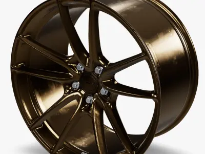 Velgen Wheels Lightweight Series VF5 Wheel Gloss Bronze Mustang Low-poly 3D model