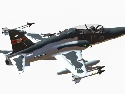BAE Hawk 127 Royal Australian Air Force Low-poly 3D model