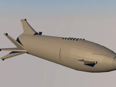 Simple spaceship Free 3D print model