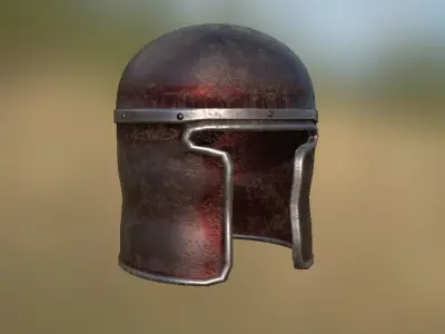 Barbute Helmet Low-poly 3D model