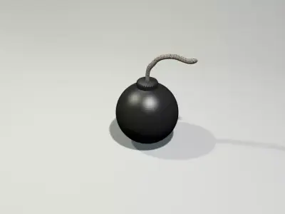  Pirate bomb Free low-poly 3D model