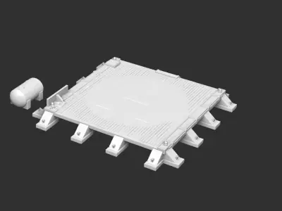 Helicopter Pad - Modern 3D Tabletop Terrain Piece 3D print model