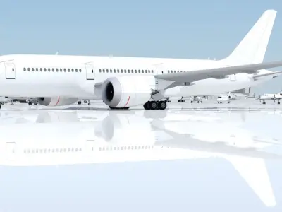 B787 8 Dreamliner Low Poly Static  Low-poly 3D model