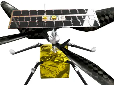 Ingenuity helicopter Low-poly 3D model