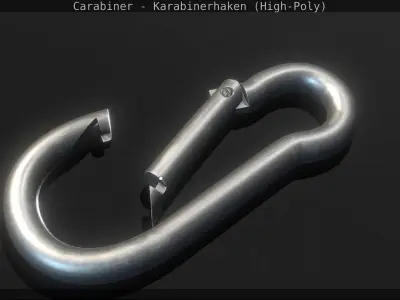Carabiner - Karabinerhaken - High-Poly 3D model