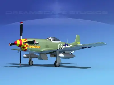  P-51D Mustang Tangerine 3D model