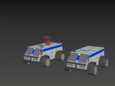armored car Free low-poly 3D model
