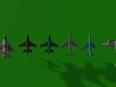 Aircraft Package Low-poly 3D model