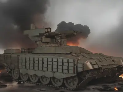 Tank Terminator BMPT 72 War 3D model