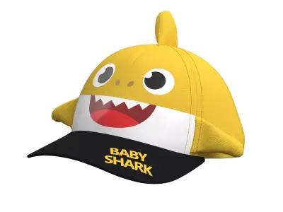 Baby Shark cap clo3d Low-poly 3D model