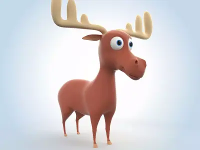 Male Moose 3D model