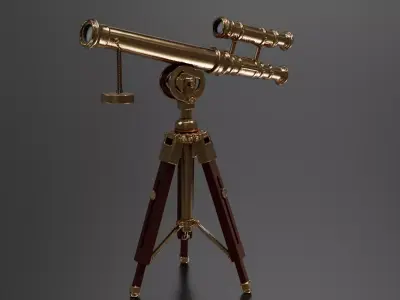 Cartoon Antique Telescope 3D print model