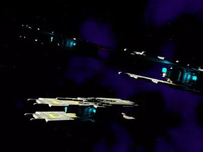 A fictional Space Ship Low-poly 3D model