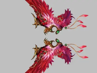 rose Wing Low-poly 3D model