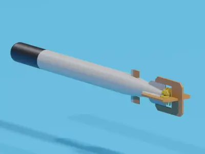 WW2 Japanese Type 91 Torpedo 3D model
