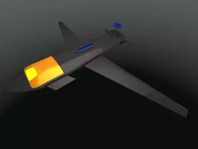 The Nightcrawler High Poly futuristic airplane 3D model