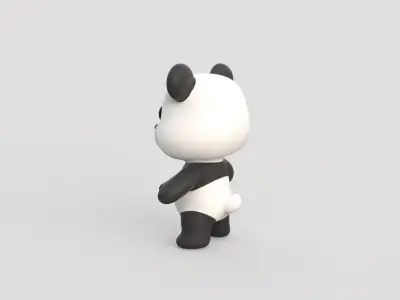 Little animal baby - Panda cute - Character002 Low-poly 3D model
