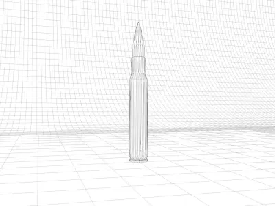 Rifle cartridge By Timvias Free low-poly 3D model