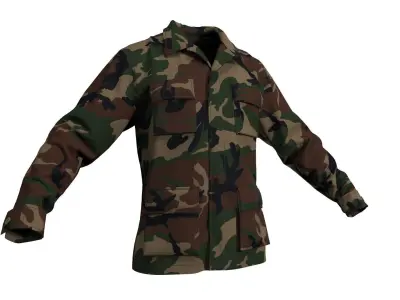 BDU Uniform Jacket - Marvelous Designer 3D model