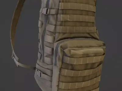 USMC FILBE Assault pack Low-poly 3D model