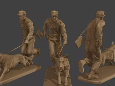 Czechoslovak communist Police K9 003 3D print model
