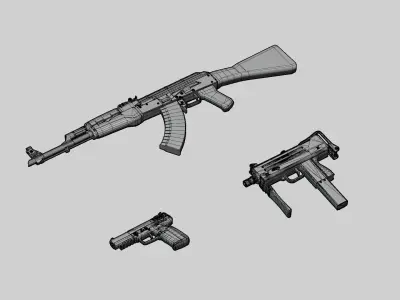 CS2 Case Hardened Collection 3D model