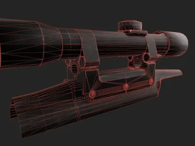 FAL OIP Scope Low-poly 3D model