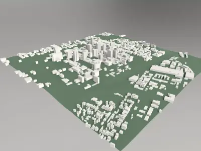 Downtown Kansas City Missouri Low-poly 3D model