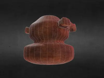 Game Asset - Fine rust vase - Low Poly Low-poly 3D model